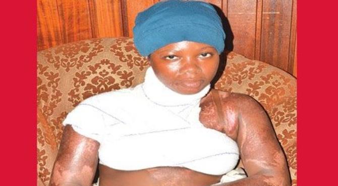 لطيفة في غانا أثناء تعافيها من إصاباتها. (المصدر: citifmonline).