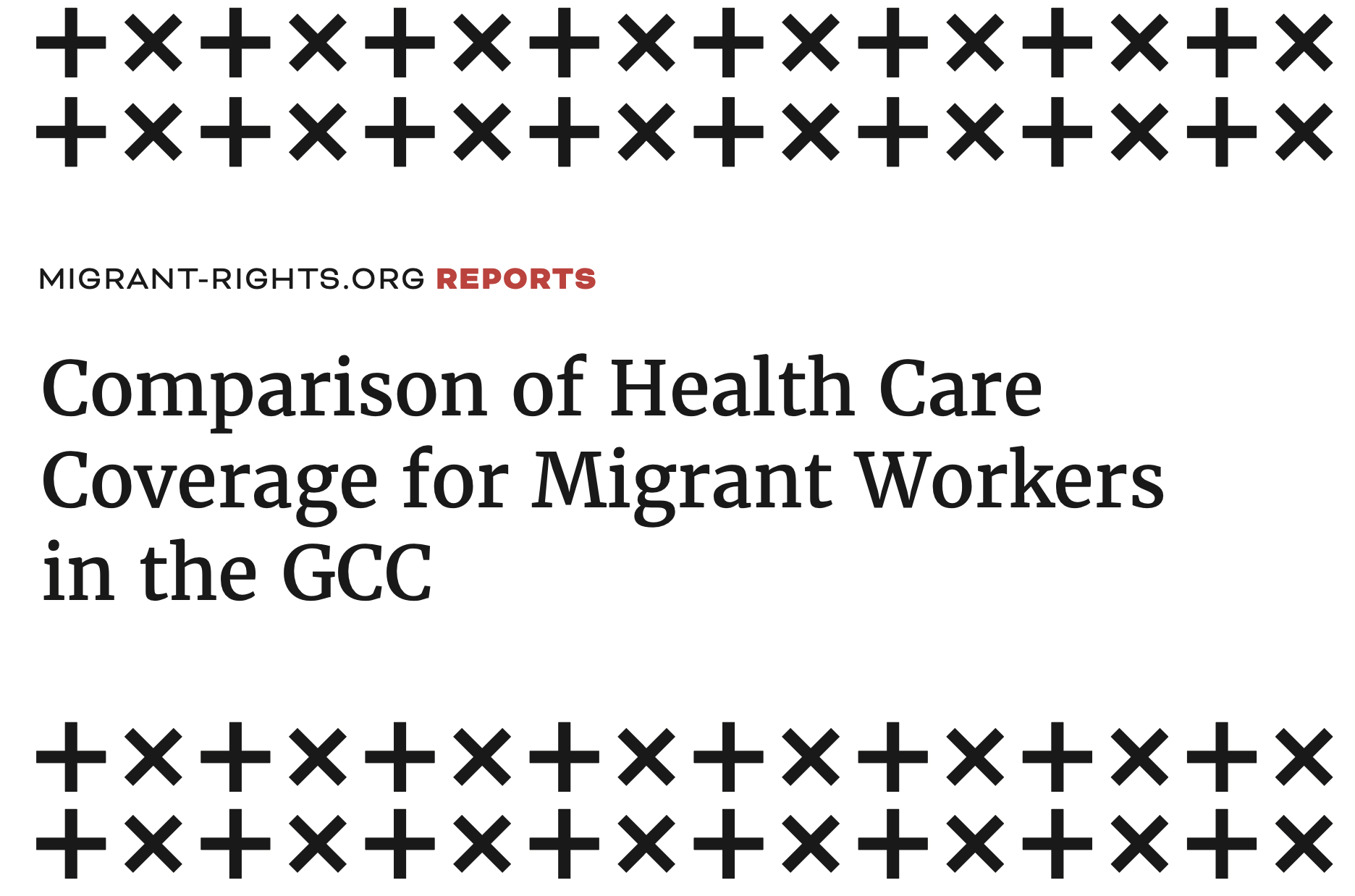  Comparison of Health Care Coverage for Migrant Workers in the GCC 